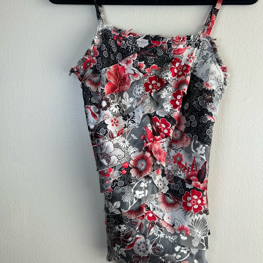 Mixit Floral Camisole in Red and Black